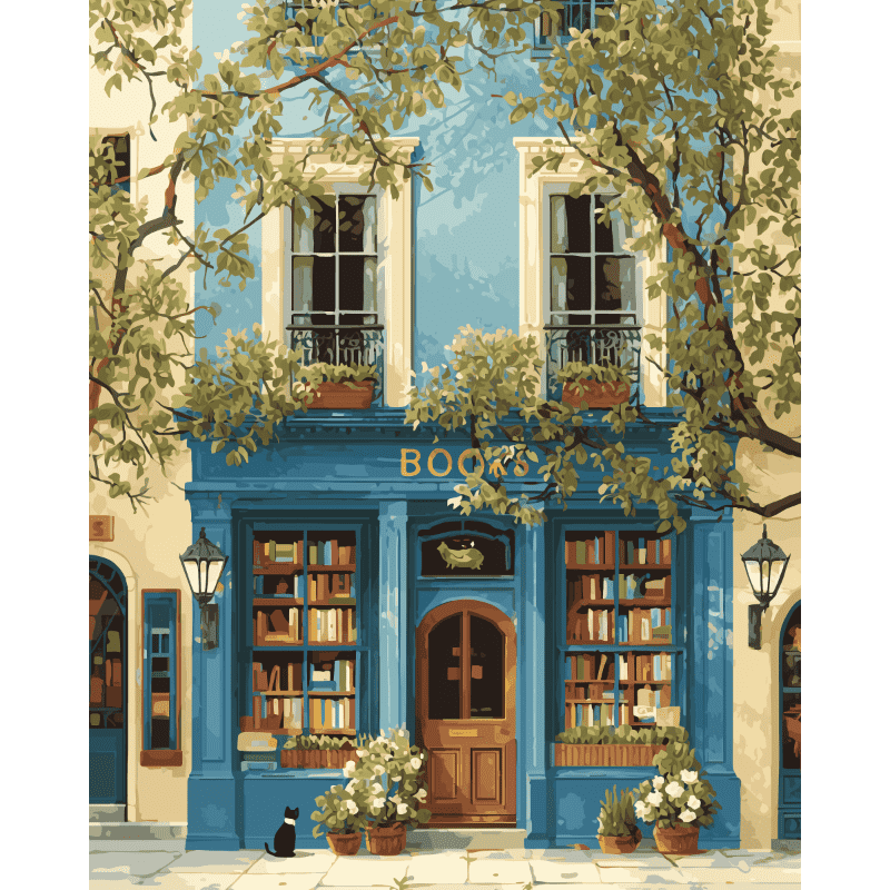 De blauwe boekwinkel