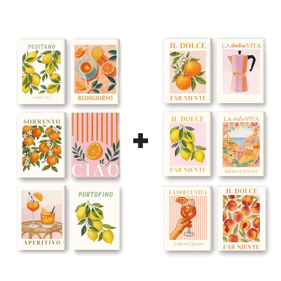 12 Mini Paintings | La Dolce Vita Bundel