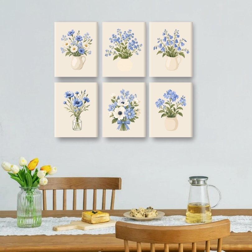 6 Mini Paintings - Forget Me Not Set