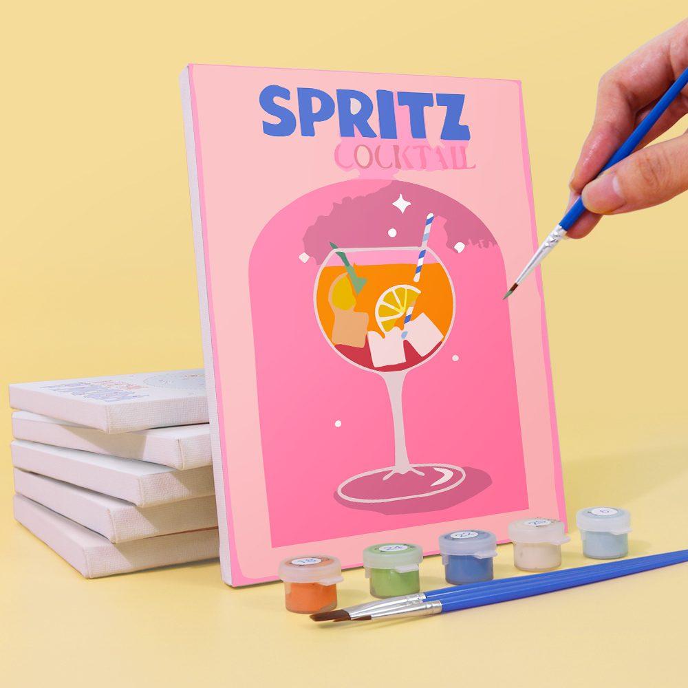 6 Mini Paintings - Colorful Cocktail Set