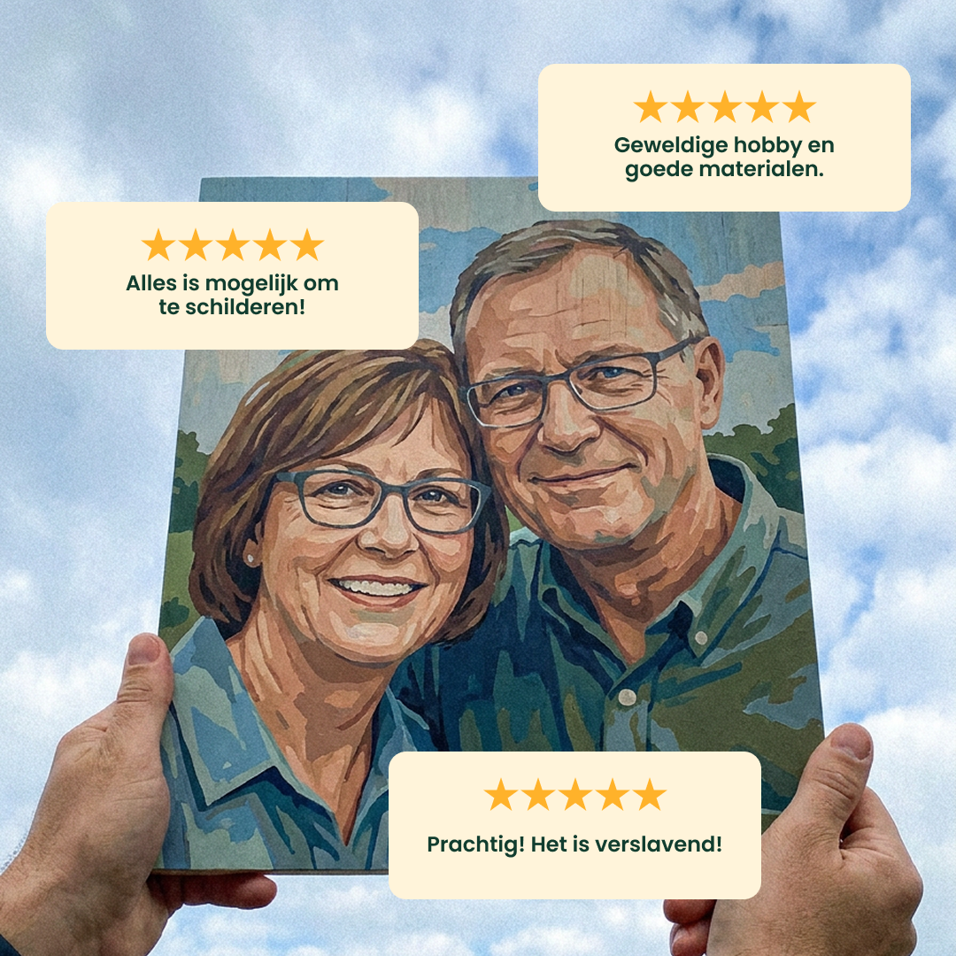 Schilderen op Nummer Eigen foto