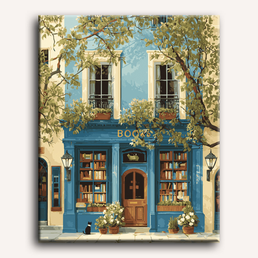 De blauwe boekwinkel