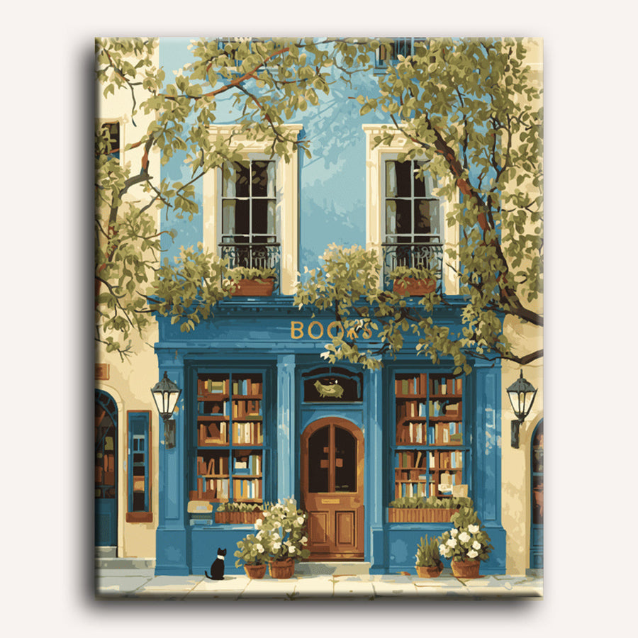 De blauwe boekwinkel